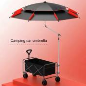 Ruvell Trendy Design Outdoor Large Double-Curved Sunshade and Rainproof Camping Car Fishing Umbrella